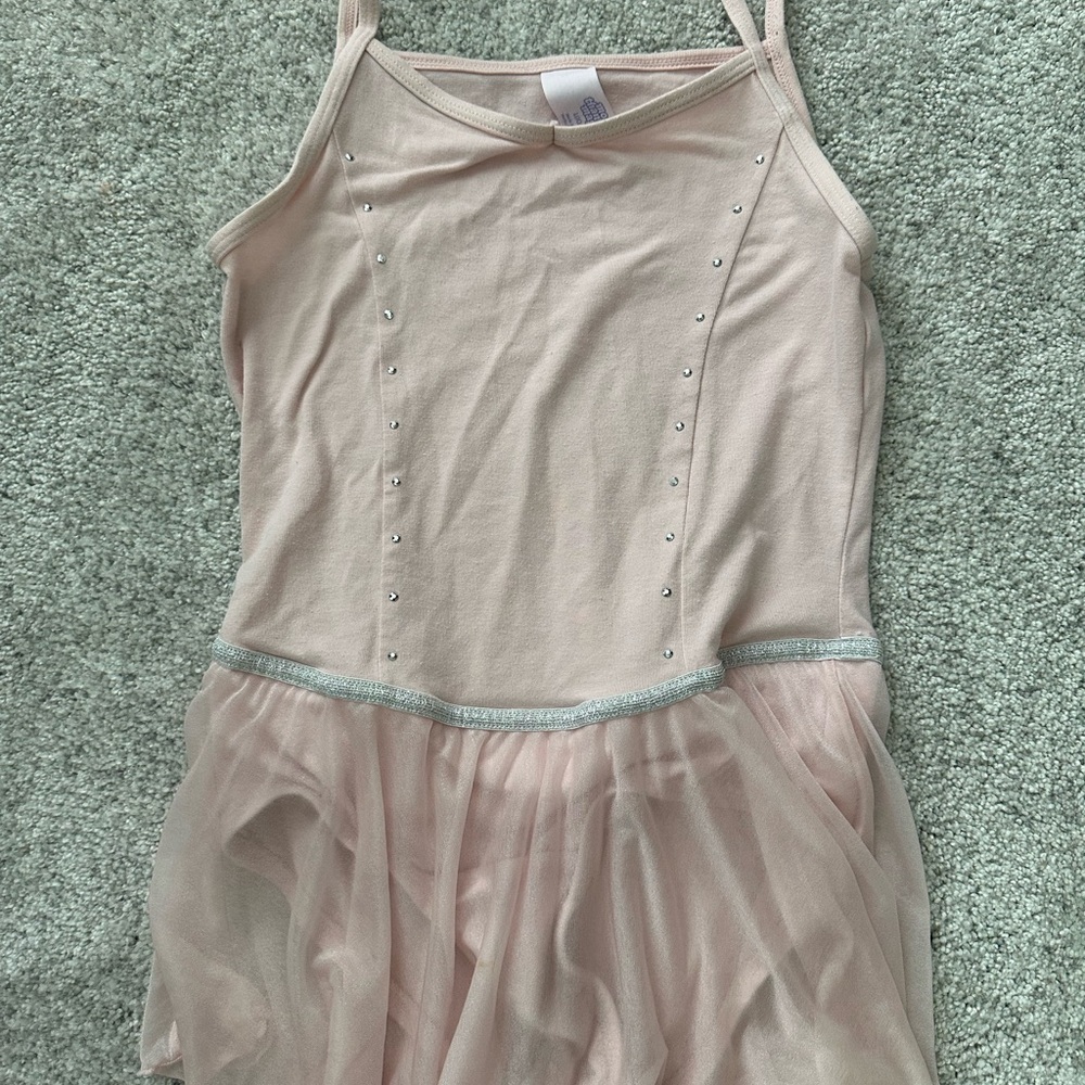 More Than Magic Pink ballet leotard with sheer skirt